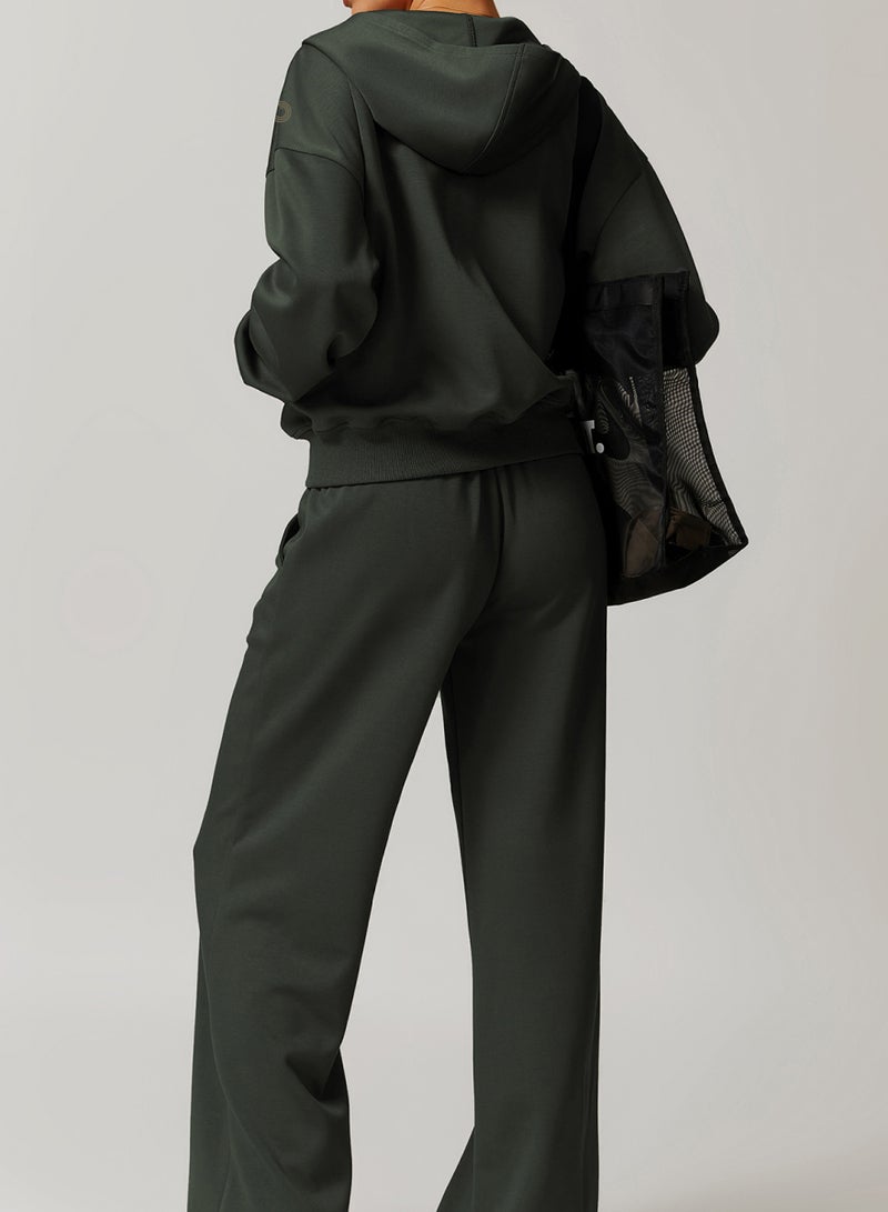 كون.يوغا بنطلون رياضي واسع الساق بخصر متوسط للنساء - Image 2