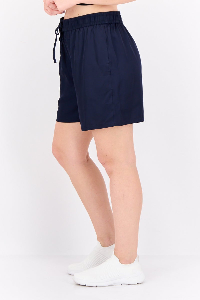 GANT Women Plain Basic Shorts, Navy - Image 2