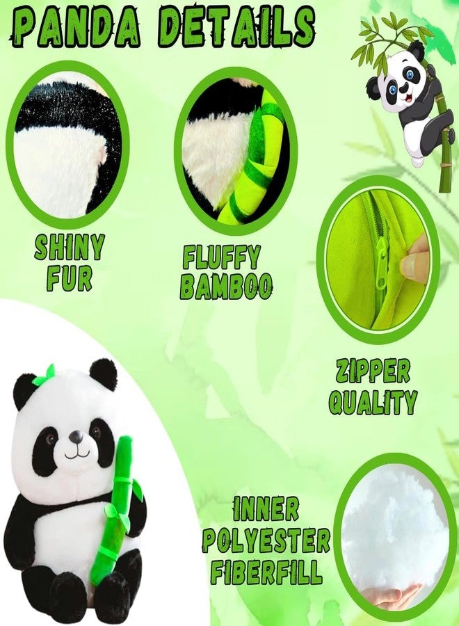 Synlark Funky Plushie Cute Soft Toy Bamboo Tube Panda Stuffed Animal Toy Birthday Gift (Green) - Image 5