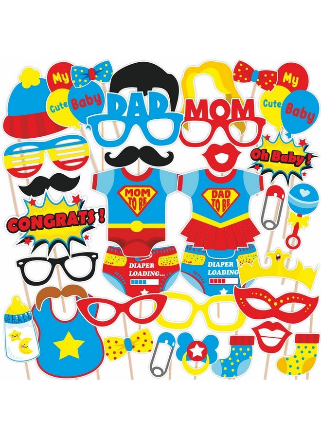 Wobbox Baby Shower Caremony Photo Booth Props, Baby Shower Props for Photoshoot, Baby Shower Decoration, Mom to Be Daddy to Be Decoration, Godh Bharai Ceremony Decorations Items-(FP75) - Image 1