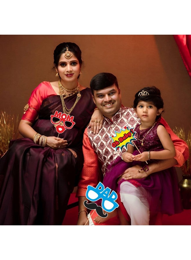Wobbox Baby Shower Caremony Photo Booth Props, Baby Shower Props for Photoshoot, Baby Shower Decoration, Mom to Be Daddy to Be Decoration, Godh Bharai Ceremony Decorations Items-(FP75) - Image 5