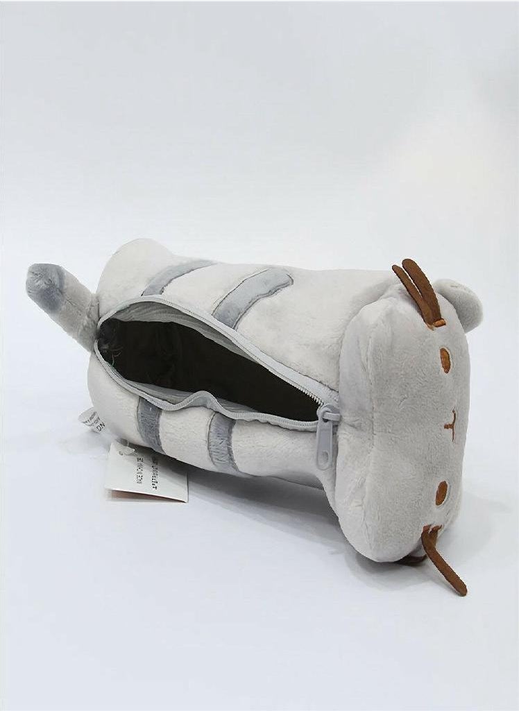 Eckek - Fat Cat Plush Pencil Case Bag Office Girl Kids Stationery Toy Study Tools Storage Students Supplies - Image 1