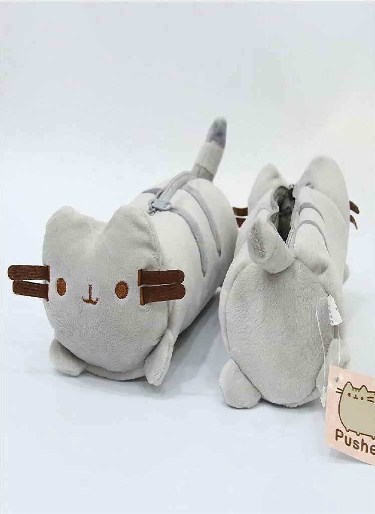 Eckek - Fat Cat Plush Pencil Case Bag Office Girl Kids Stationery Toy Study Tools Storage Students Supplies - Image 1