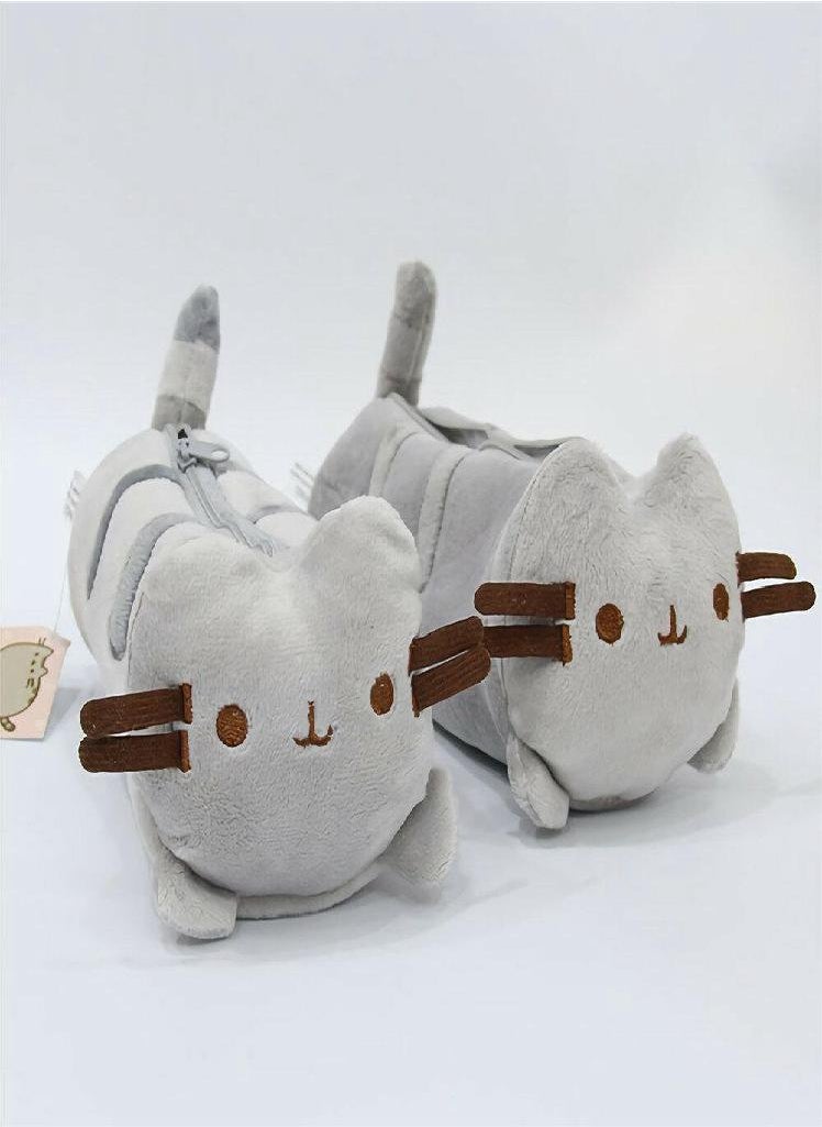Eckek - Fat Cat Plush Pencil Case Bag Office Girl Kids Stationery Toy Study Tools Storage Students Supplies - Image 1