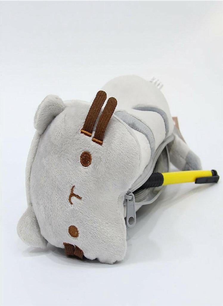 Eckek - Fat Cat Plush Pencil Case Bag Office Girl Kids Stationery Toy Study Tools Storage Students Supplies - Image 1