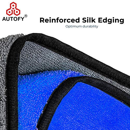 Autofy Multipurpose Microfiber Cleaning Towel Cloth 800 GSM [**Pack of 5**] Highly Absorbent Dust Towels for All Vehicles Bikes Cars Glass Kitchens (40cm x 30cm Multicolour) - Image 4