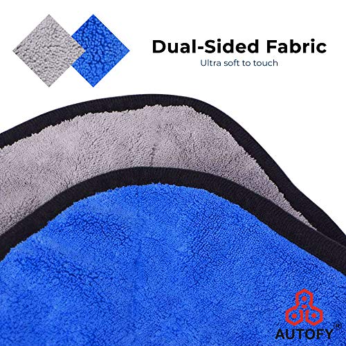 Autofy Multipurpose Microfiber Cleaning Towel Cloth 800 GSM [**Pack of 5**] Highly Absorbent Dust Towels for All Vehicles Bikes Cars Glass Kitchens (40cm x 30cm Multicolour) - Image 3
