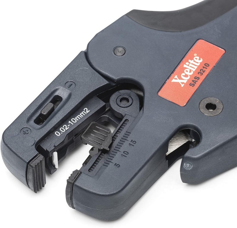 Xcelite SAS3210 Self-Adjusting Wire Stripper with Spring, 32-10 AWG Stripping Range, 7-1/2" Length, Fiberglass Grip - Image 2