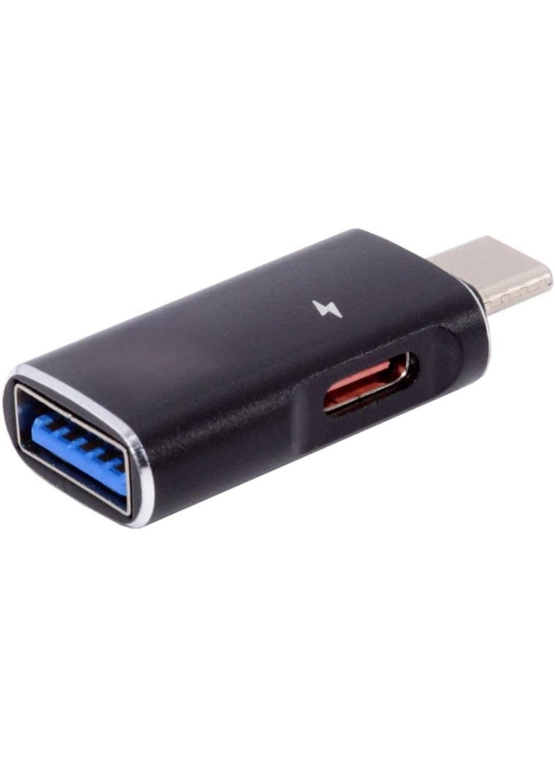 محول USB-C OTG، محول USB 3.0 إلى USB-C مع منفذ شحن DC 5V - Image 1
