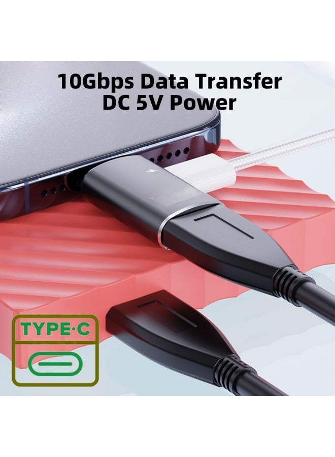 محول USB-C OTG، محول USB 3.0 إلى USB-C مع منفذ شحن DC 5V - Image 4