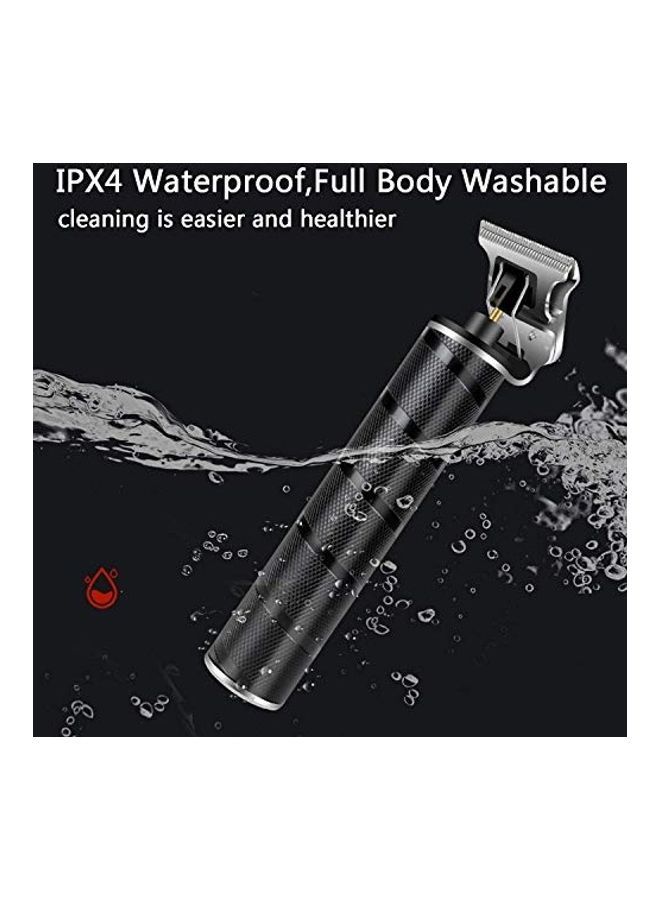 إسكدنيا مجموعة أدوات تشذيب الشعر الكهربائية احترافية قابلة لإعادة الشحن ومقاومة للماء للرجال أسود - Image 3