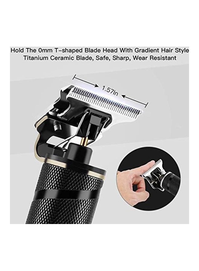 إسكدنيا مجموعة أدوات تشذيب الشعر الكهربائية احترافية قابلة لإعادة الشحن ومقاومة للماء للرجال أسود - Image 4