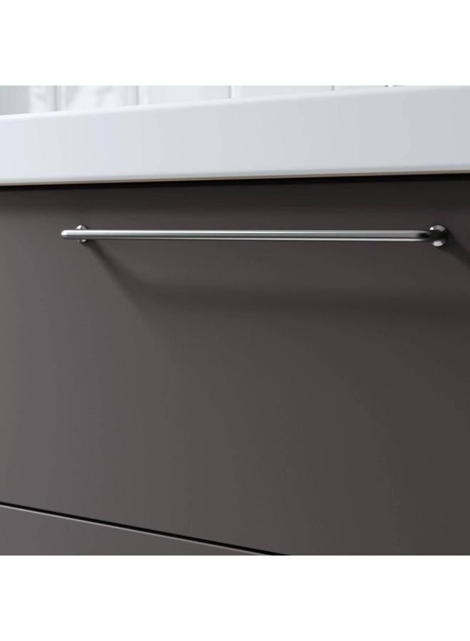 زبون خزانة حائط مع باب، رمادي غامق، 40x15x95 سم - Image 2