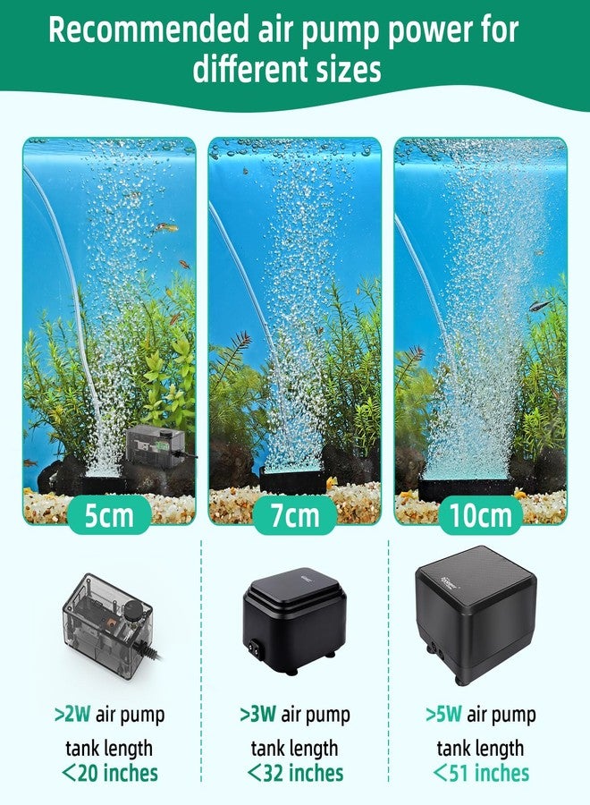 هايغر حجر هيغر الهوائي لحوض السمك: طقم موزع أكسجين عالي التركيز لأحواض أسماك المياه العذبة أو المالحة وأنظمة الزراعة المائية، مضخة هواء - حجر فقاعات هوائية 2.2 بوصة × 3 بوصة - Image 3