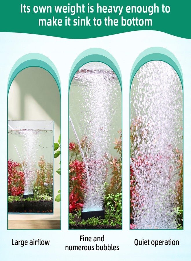 هايغر حجر هيغر الهوائي لحوض السمك: طقم موزع أكسجين عالي التركيز لأحواض أسماك المياه العذبة أو المالحة وأنظمة الزراعة المائية، مضخة هواء - حجر فقاعات هوائية 2.2 بوصة × 3 بوصة - Image 4