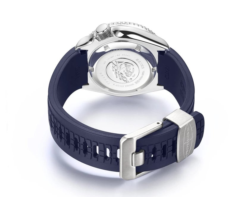 Crafter Blue CB11 Curved End Watch Band Rubber Strap Replacement for Seiko SKX series, SRPDxx series and new Seiko Sports 5, Navy Blue - Image 4