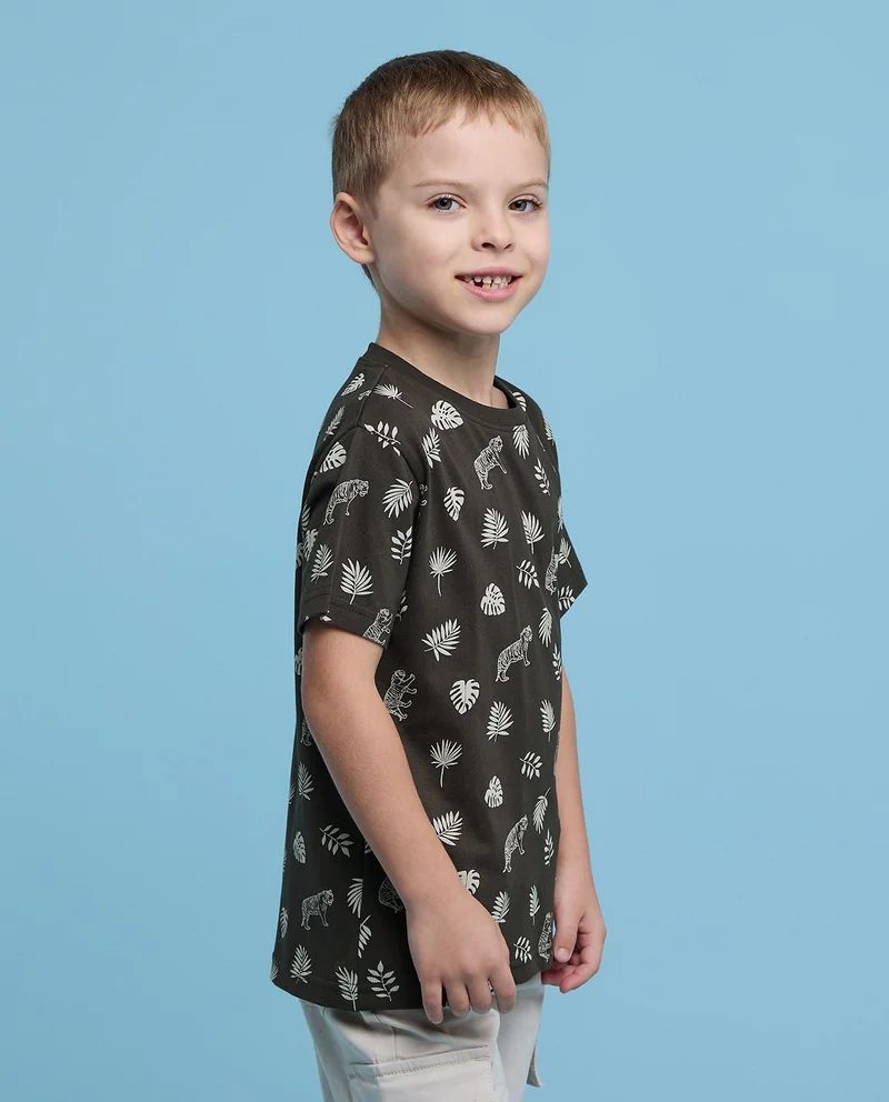 R&b Printed T-Shirt With Crew Neck And Short Sleeves