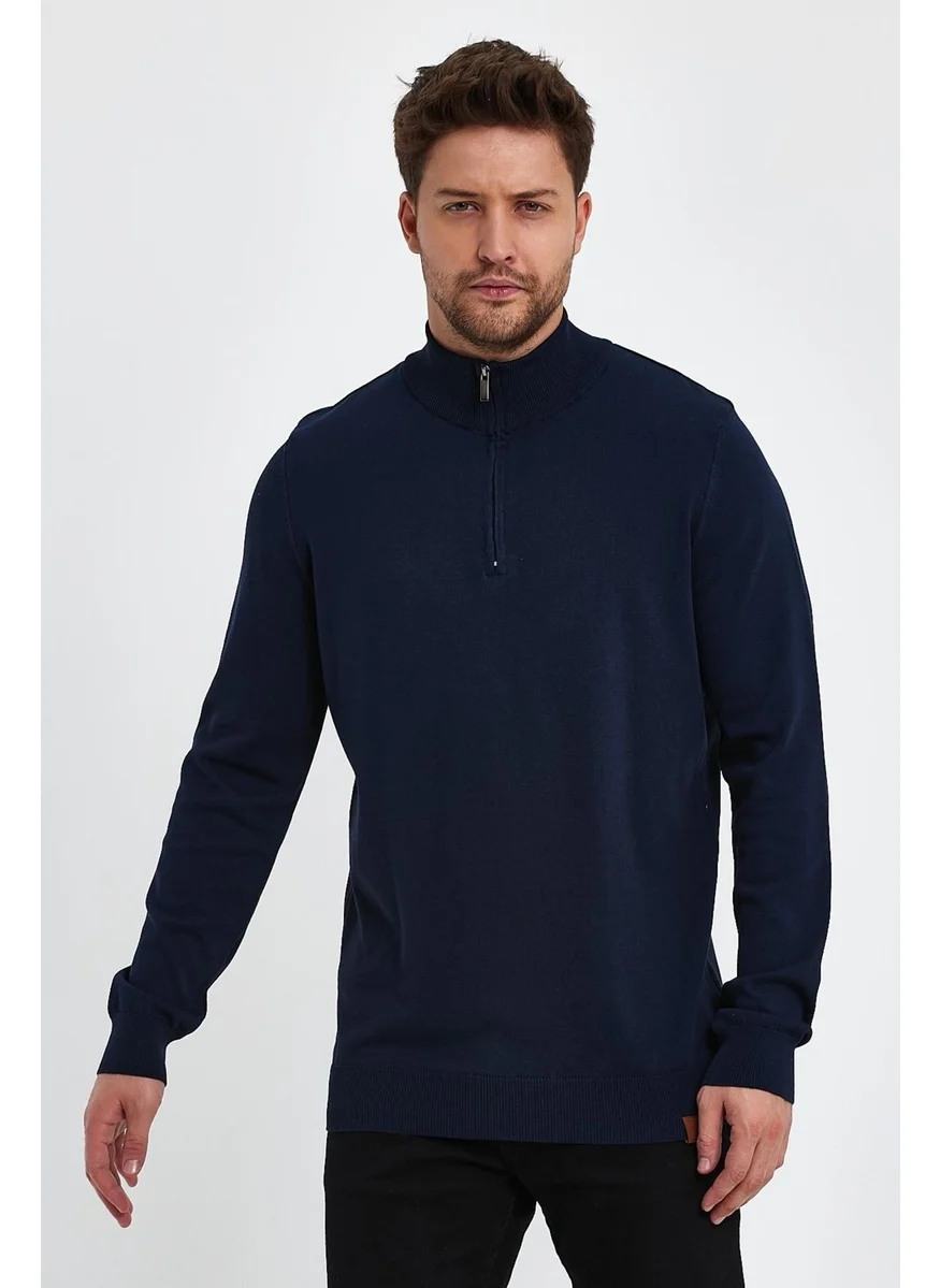 الكسندر جاردي Half Turtleneck Zipper Sweater (E23-6701)