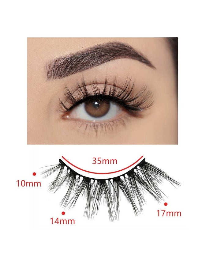 FARRED - Wholesale Faux Mink Lashes 30 Pairs 3D A04 Medium Length Vegan Eyelashes Fluffy Volume Strip Lashes Bulk Fake Mixed Natural Look 3D False Eyelashes (3D A04) - Image 1