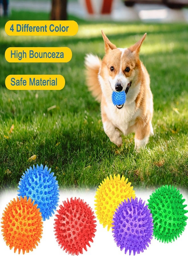 Beieverluck 12 Pack 2.5 Inch Squeaky Dog Toy Balls Spikey Dog Balls Large Dog Chew Toys for Medium Large and Small Dogs for Aggressive Chewers, 6 Colors - Image 5