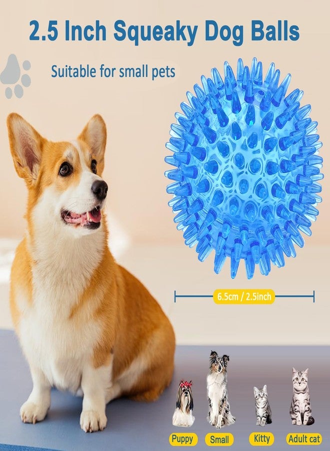 Beieverluck 12 Pack 2.5 Inch Squeaky Dog Toy Balls Spikey Dog Balls Large Dog Chew Toys for Medium Large and Small Dogs for Aggressive Chewers, 6 Colors - Image 2