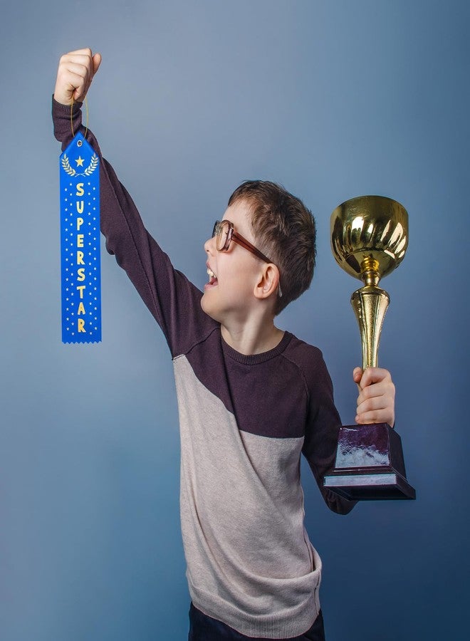 Hotop 200 Pcs Attendance Award Ribbons Participation Ribbon Blue Rope Award Bookmark Style Ribbon with Event Card for Students Kids Competition Sports Event Contests School Office Team - Image 4