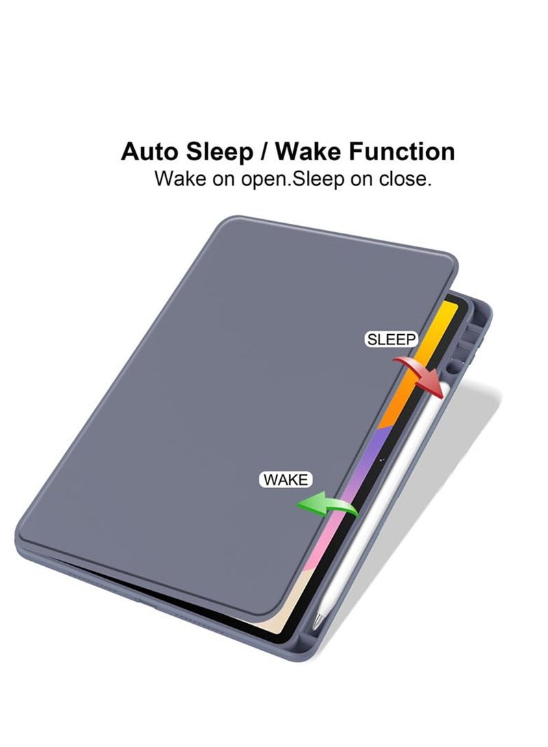 Clear Case Compatible with Huawei MatePad SE 11 Inch 2024 Acrylic Transparent Rotating Protective Case Multi-View Stand with Pen Slot Auto Sleep/Wake (Purple) - Image 4