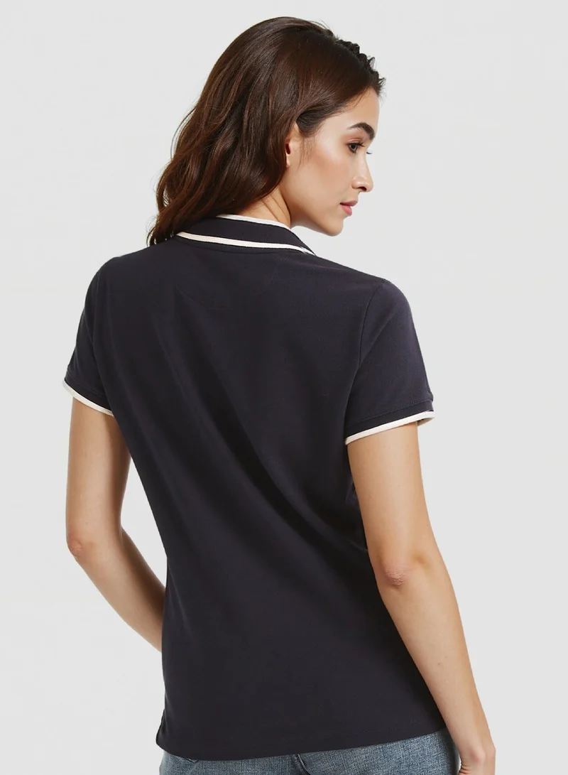 NAUTICA Basic Regular Fit Premium Cotton Logo Polo Shirt