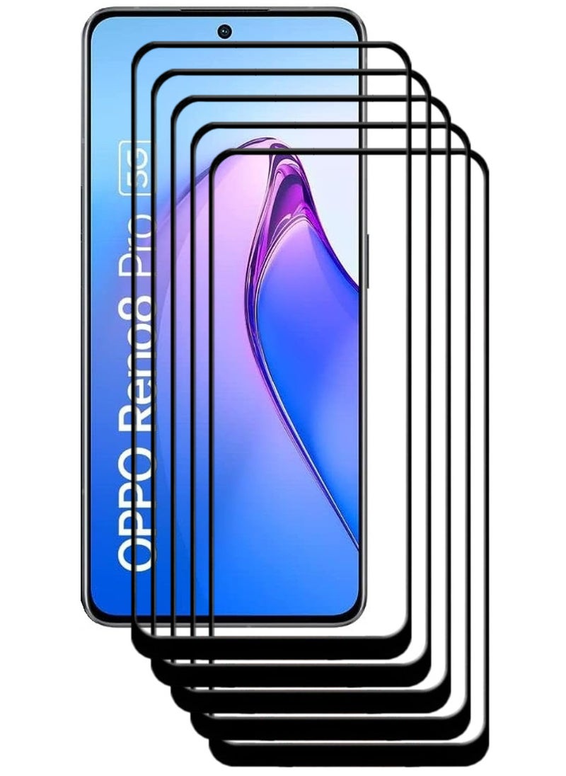 ACLIX 5 Pieces Antistatic ESD Dustproof Premium Quality High Definition Tempered Glass Screen Protector Designed For Oppo Reno8 Pro - Image 1