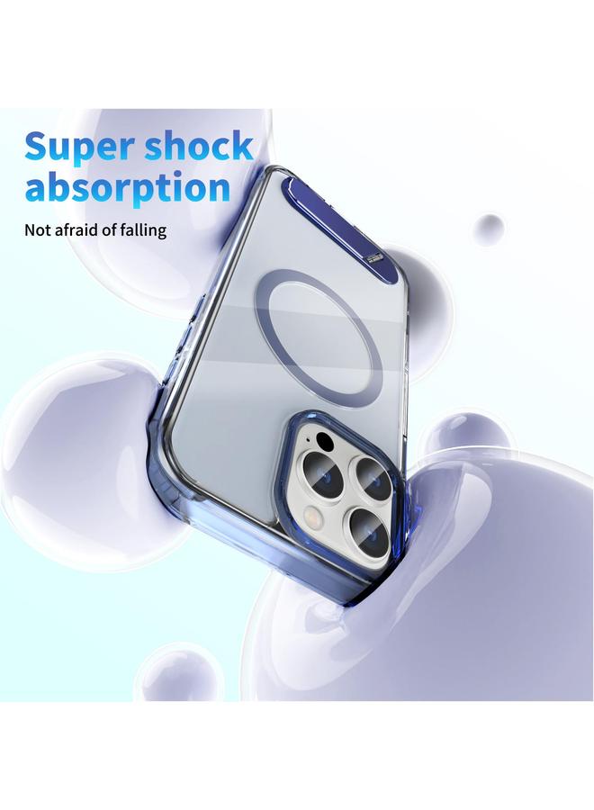 اس-توب جراب لهاتف iPhone 16 Pro Max، جراب شفاف هجين من مادة TPU مع حامل MagSafe من البولي كربونات - Image 3