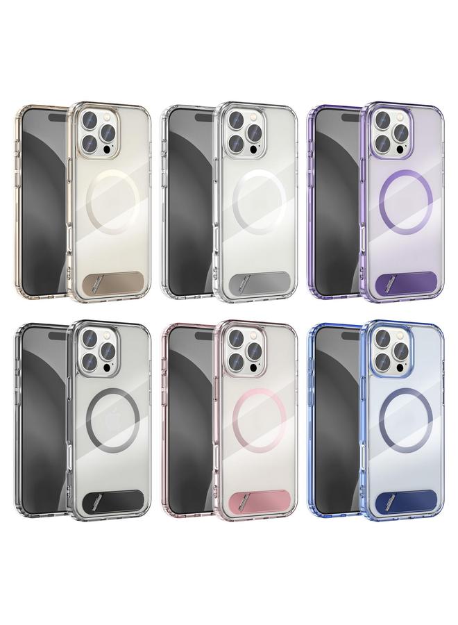 اس-توب جراب لهاتف iPhone 16 Pro Max، جراب شفاف هجين من مادة TPU مع حامل MagSafe من البولي كربونات - Image 2