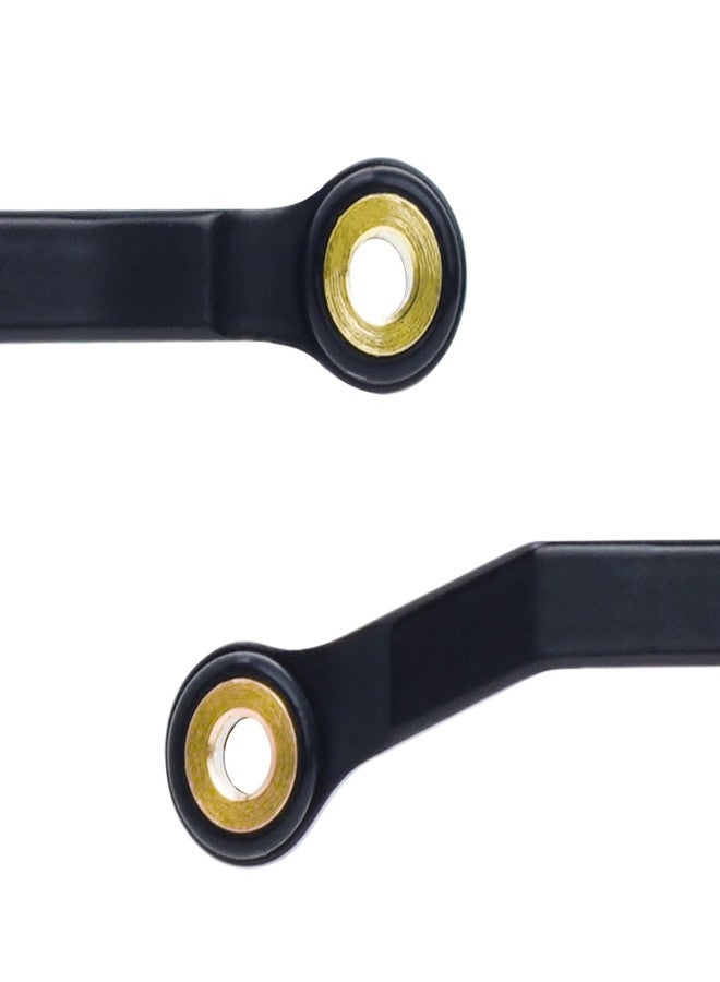 DJX 10PCS Aluminum High Clearance Links Set Front and Rear Link with Steering Link for Redcat Ascent-32 1/32 Scale RC Rock Crawler Car Upgrades Parts (Black) - Image 3