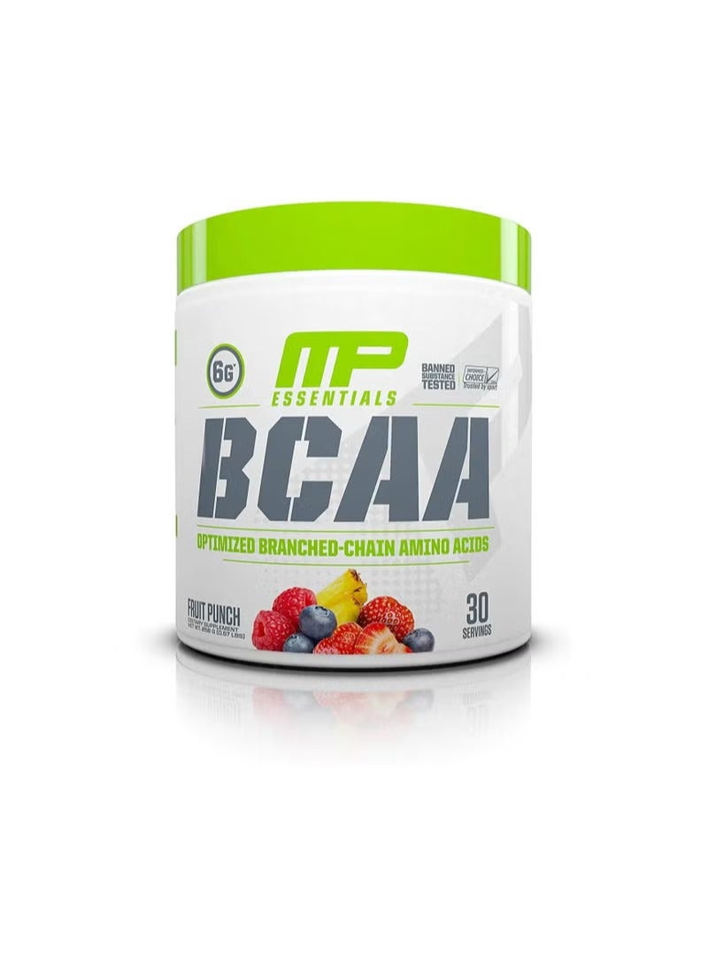 MusclePharm BCAA Optimized Branched-Chain Amino Acids, Fruit Punch Flavour, 30 Servings - Image 1