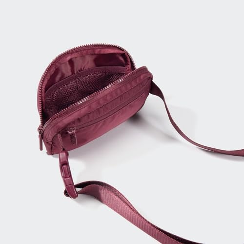 Pander Two Way Zipper Fanny Pack Nylon Everywhere Belt Bag for Women, Water Repellent Waist Packs, Crossbody Bags with Adjustable Strap (Red Merlot). - Image 4