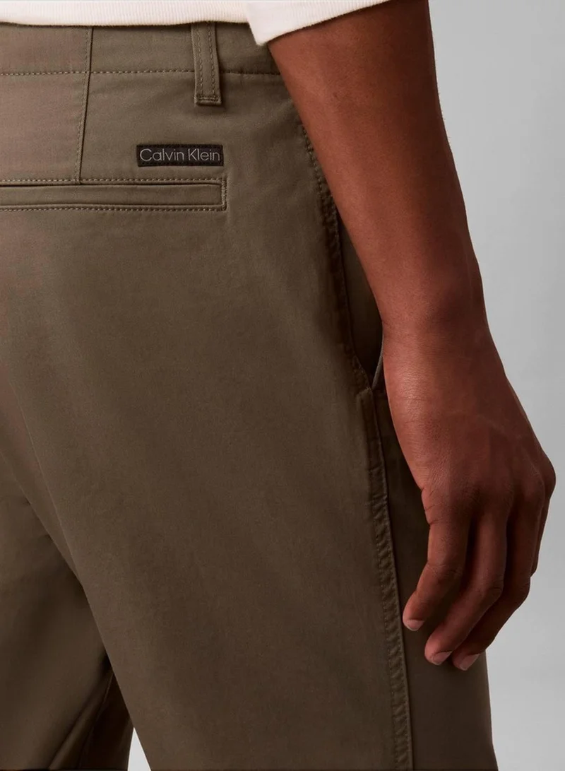 Calvin Klein Jeans Dusty Olive Cotton Slim Chino Pants for Men | Best Price UAE