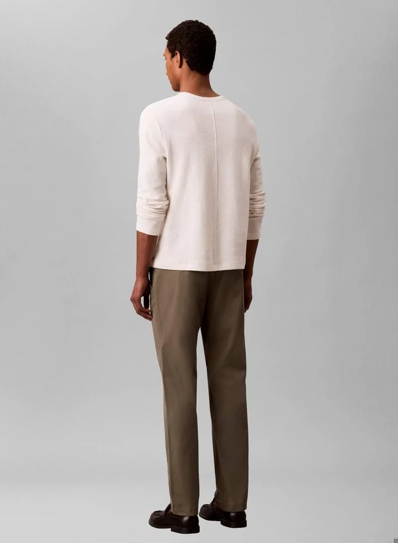 Calvin Klein Jeans Dusty Olive Cotton Slim Chino Pants for Men | Best Price UAE