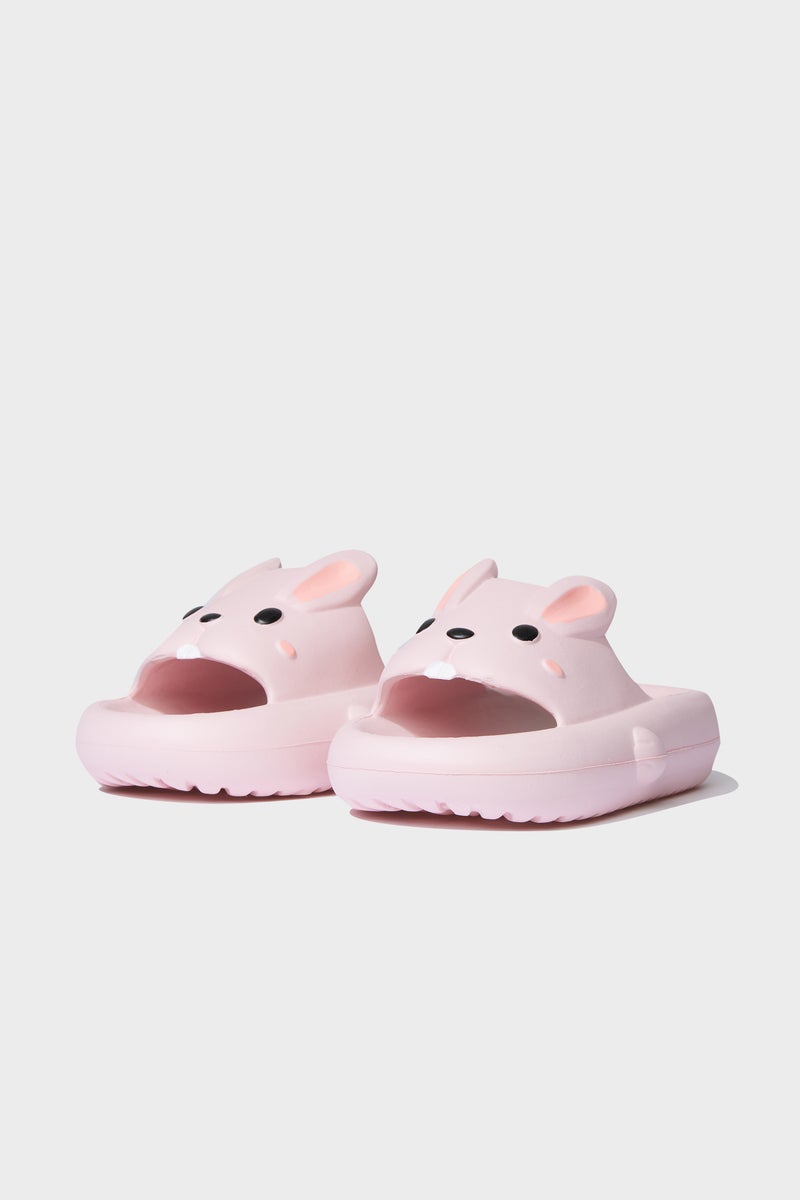 DeFacto Pink Girl Girl High Sole Single Band Eva Slippers Casual - Image 1