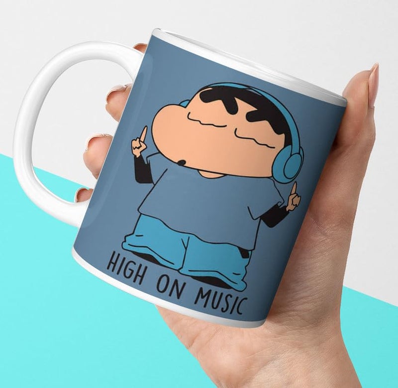 PrintingZone Compatible Print with Shinchan Mug Cartoon Printed Cup Microwave Safe Ceramic Coffee Mug 350ml Pack of 1NDV_87 - Image 2