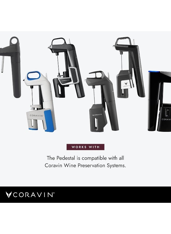 Coravin Coravin Pedestal Base - Preserve Wine for Years - Stand Wine Preservation System - Display Pure Capsules, Needles & Aerator - Image 4