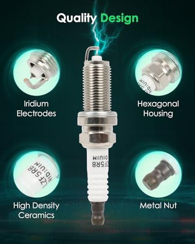 SCITOO Platinum Iridium Spark Plugs 93298 for Mitsubishi Mirage 2014-2015/2017-2020, 1.2L Pack of 3 - Image 2