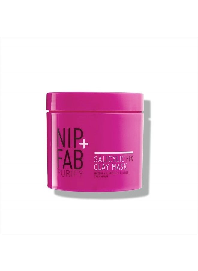 NIP+FAB Nip + Fab Salicylic Fix Clay Mask for Face Purifying Cleansing Facial Mask to Minimize Pores Oil Control Brighten Skin Target Blemishes, 5.7 ounces  - Image 1