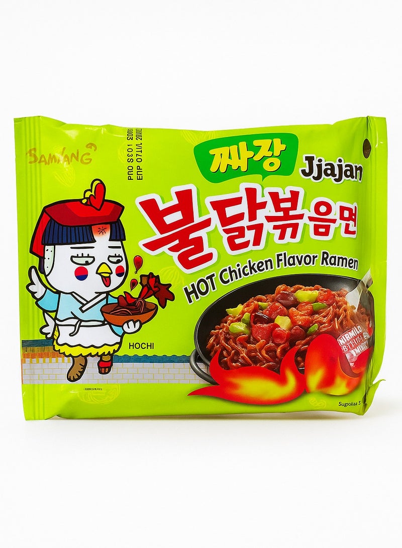 Buldak Korean noodles jjajang Hot chicken Flavor ramen  140 gm 