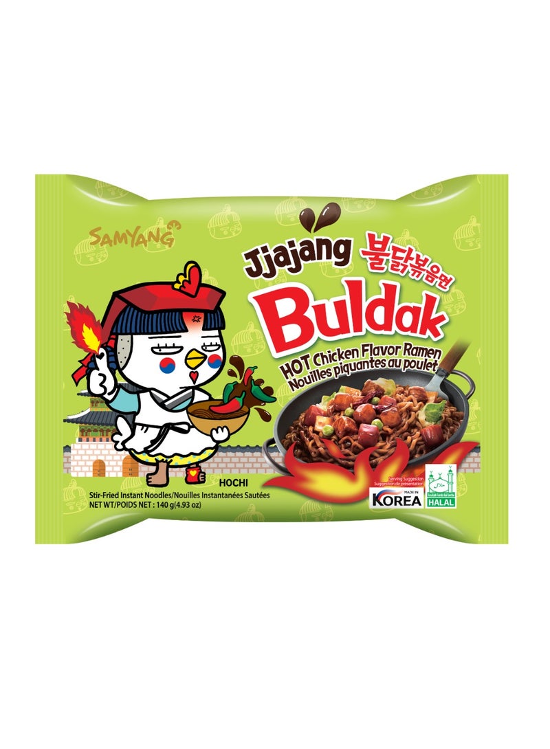 Buldak Korean noodles jjajang Hot chicken Flavor ramen  140 gm