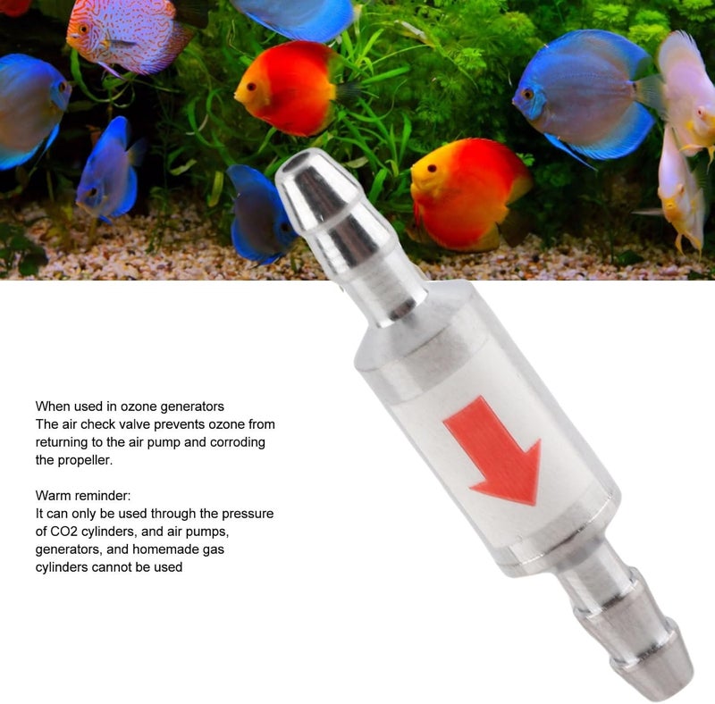 Sorandy 5Pcs Stainless Steel 1 Way Check Valve, Prevents Water Backflow Check Valve, Rust Proof Design for Fish Tank Aquarium CO2 Supply System & O3 Generators - Image 4