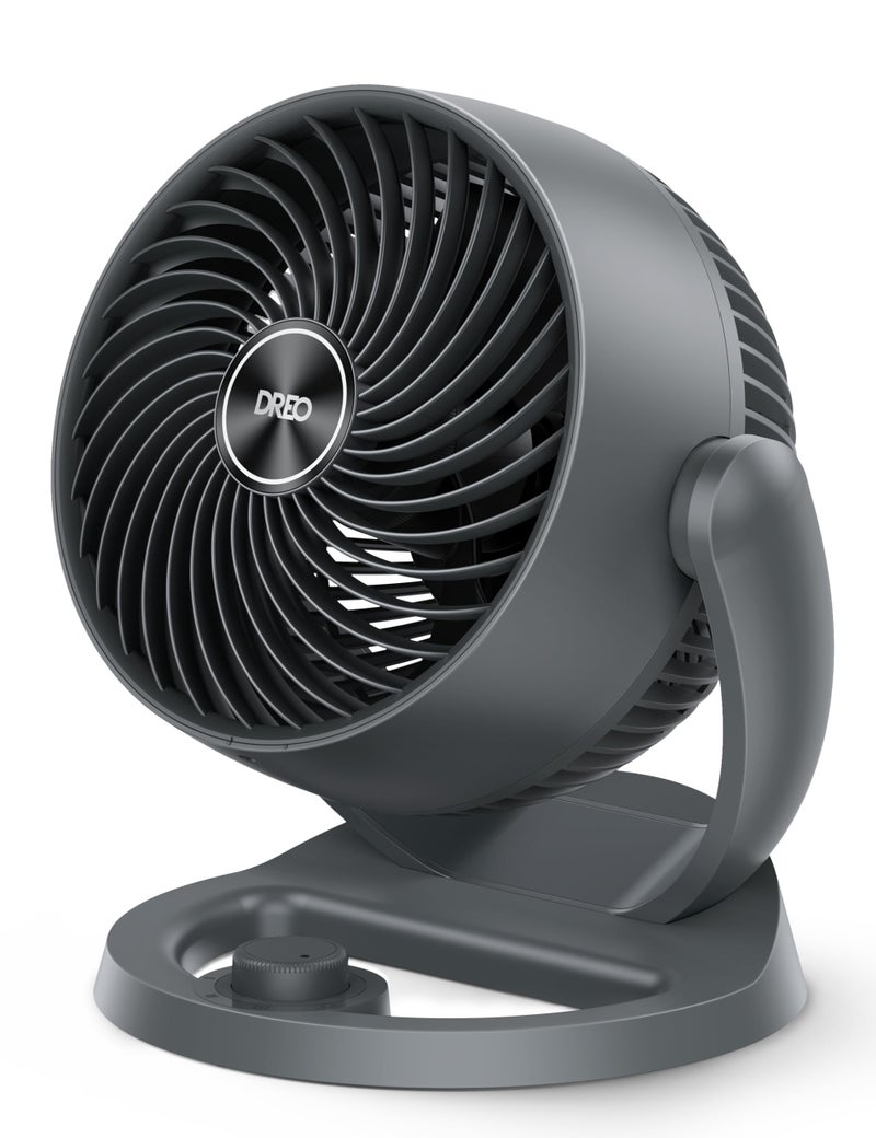 Dreo Desk Fan 12Inch Air Circulator Fan for Bedroom 70ft Powerful Airflow 120 Tilt Adjustment 28dB UltraQuiet 3 Speeds Small Table Fan for Whole Room Home Office