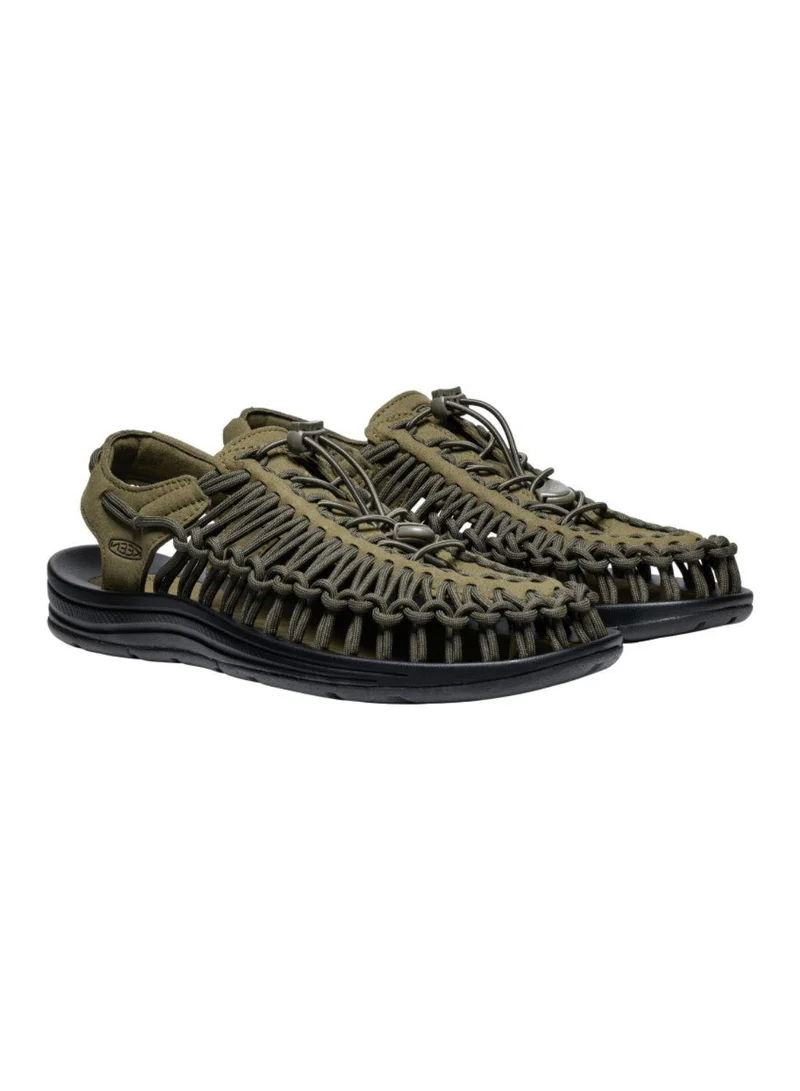 Keen MEN UNEEK FLAT SANDALS OLIVE/BLACK