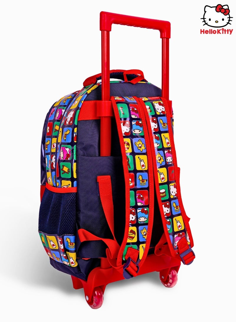 Sanrio Hello Kitty Adorable Kitty Rolling School Backpack 16-Inch for Girls | Trolley School Bag with Wheels | Large Capacity Kids Rolling Backpack | Travel & School Luggage Bag - Image 4