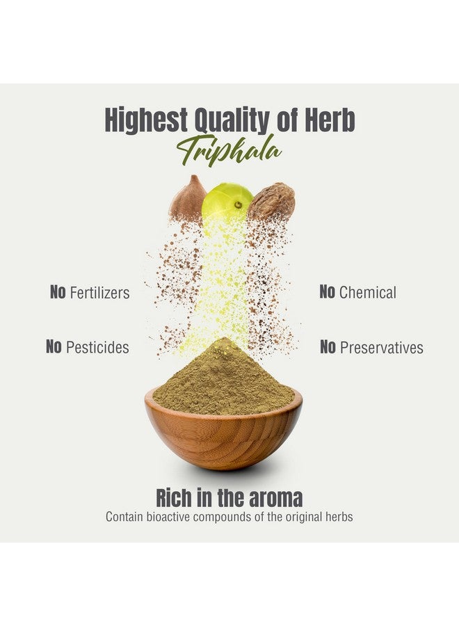Herbsforever Triphala Churna Powder Traditional Ayurvedic Formulation Supports Detoxification and Rejuvenation Non GMO, Vegan 454 GMS - Image 5