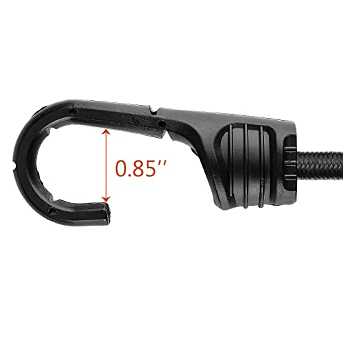 ZHOUBIN 32 Inch Black Bungee Cords with Hooks Heavy Duty, 4 Pcs - Image 3