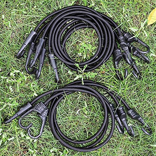 ZHOUBIN 32 Inch Black Bungee Cords with Hooks Heavy Duty, 4 Pcs - Image 4
